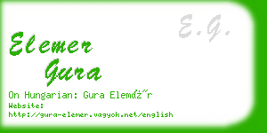 elemer gura business card